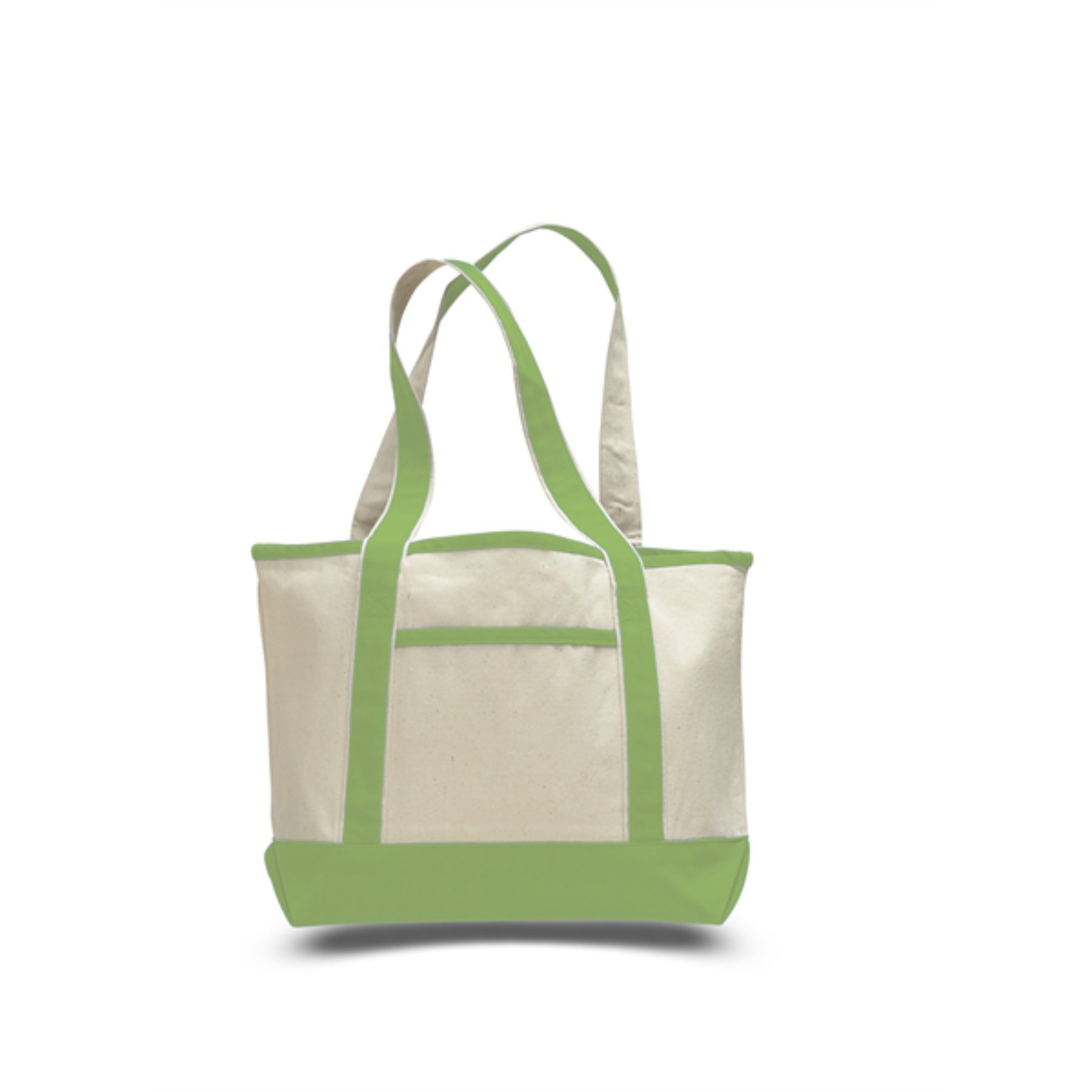 Premium Shopping Tote Bag w/ Zipped Closure & Front Pocket 6