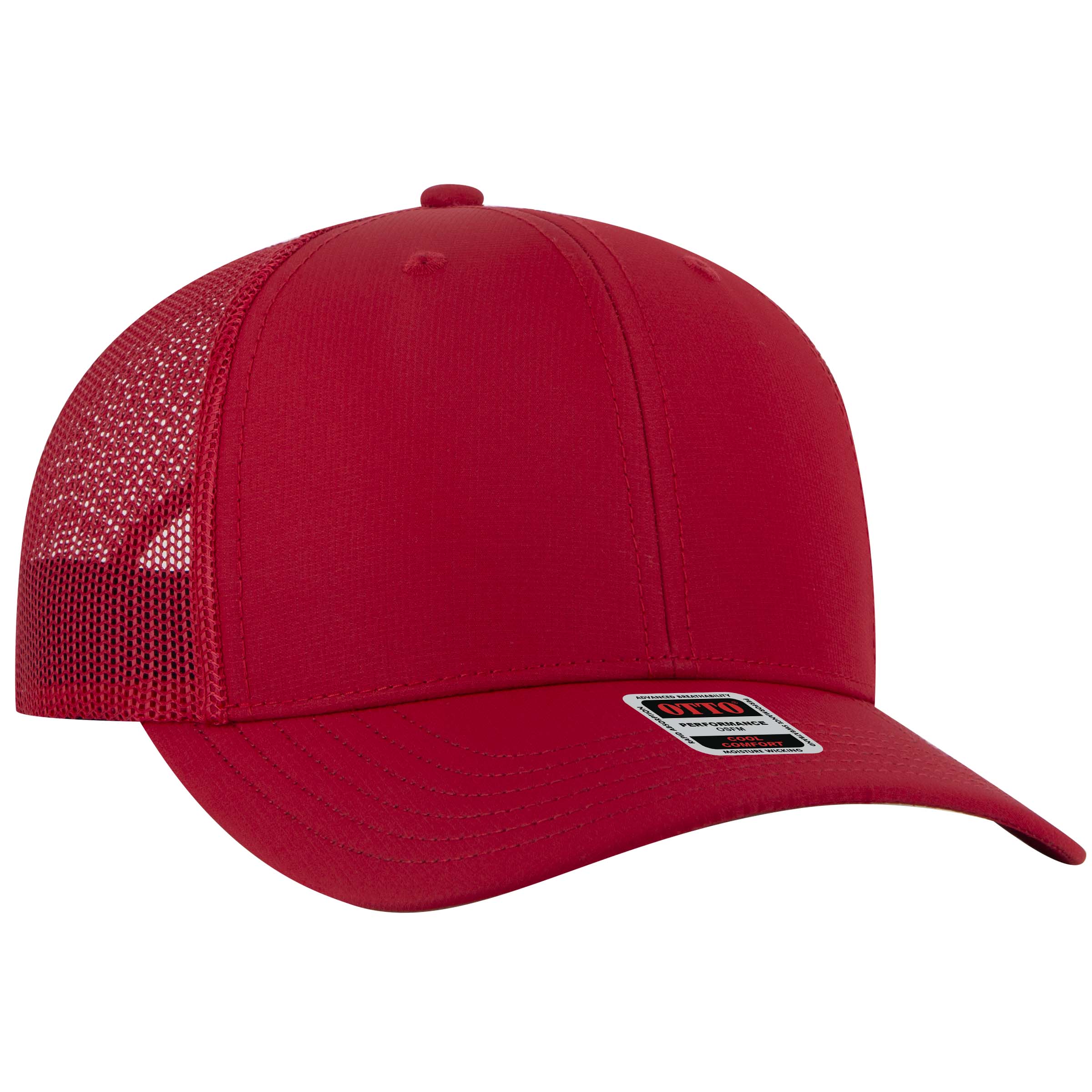 OTTO CAP® 6 Panel Mid Profile Mesh Back Trucker Hat 15