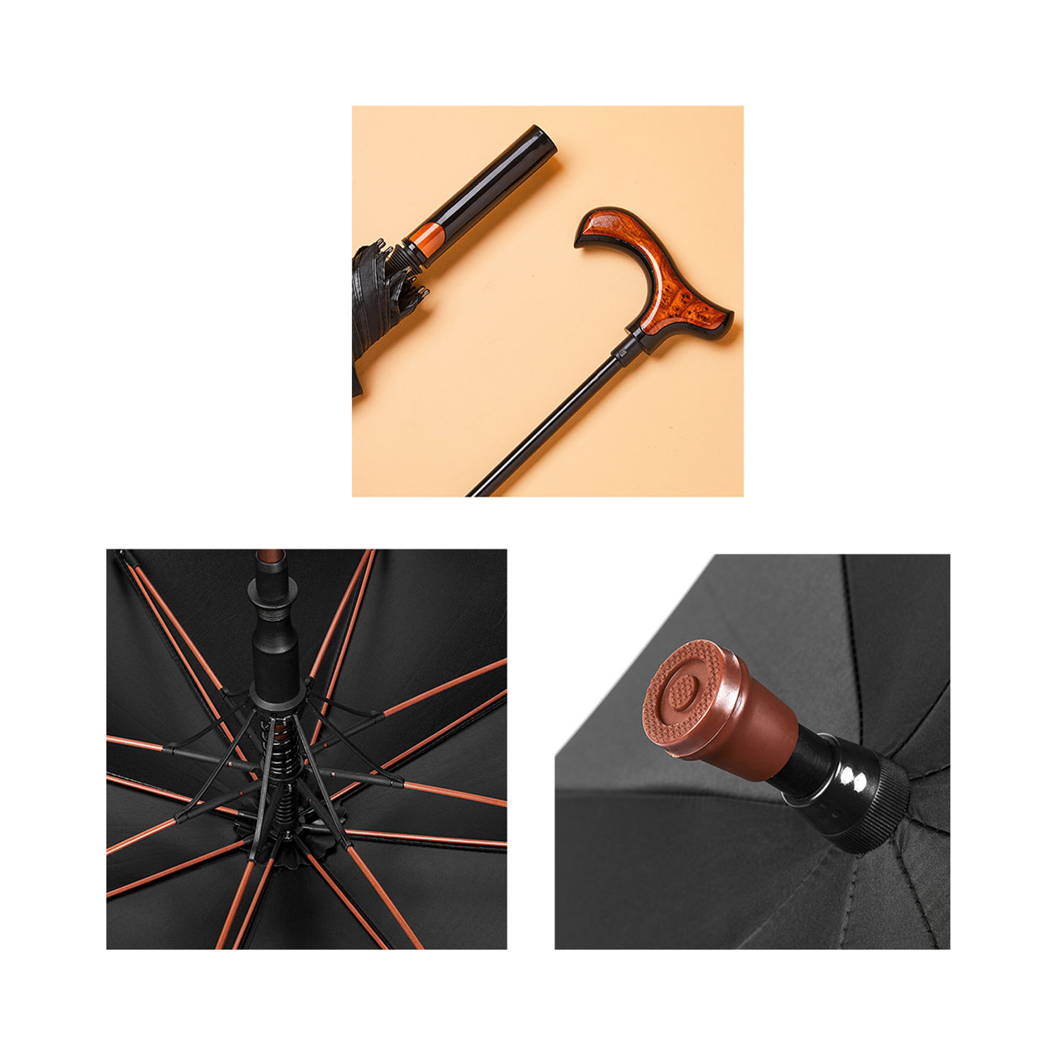 Walking Stick Umbrella for Sunshine and Rain 1