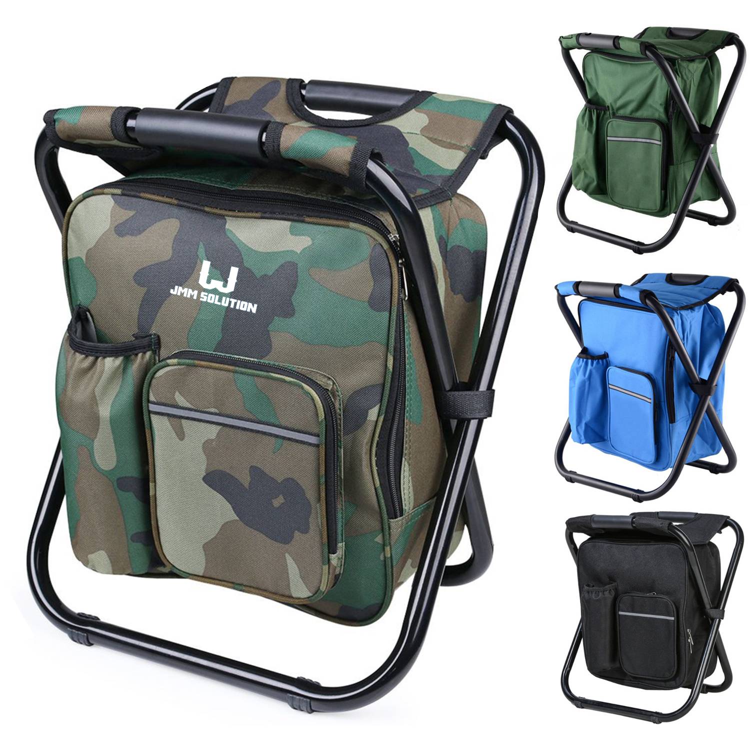Folding Stools with Portable Backpack Chair Picnic Bag 2