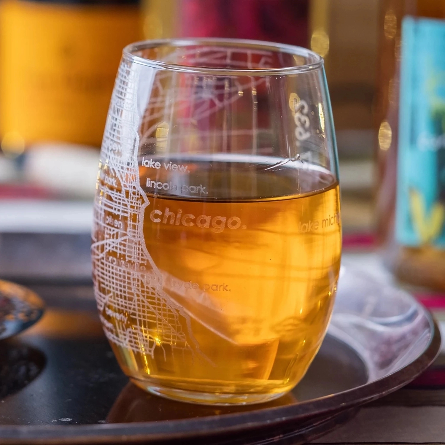 City Map Pint Glass Elegant Shapes 17Oz 3