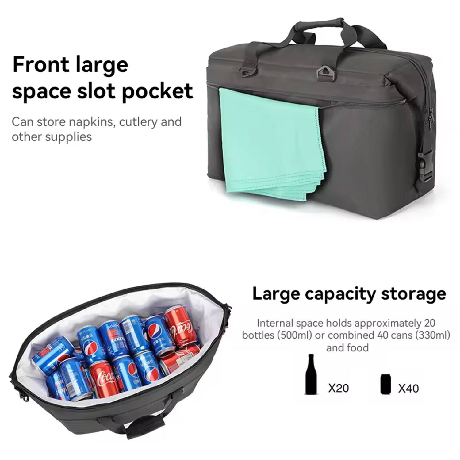 Outdoor portable cooler waterproof insulated bag 2