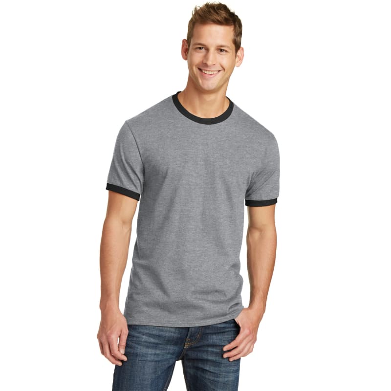 Port & Company Core Cotton Ringer Tee. 14