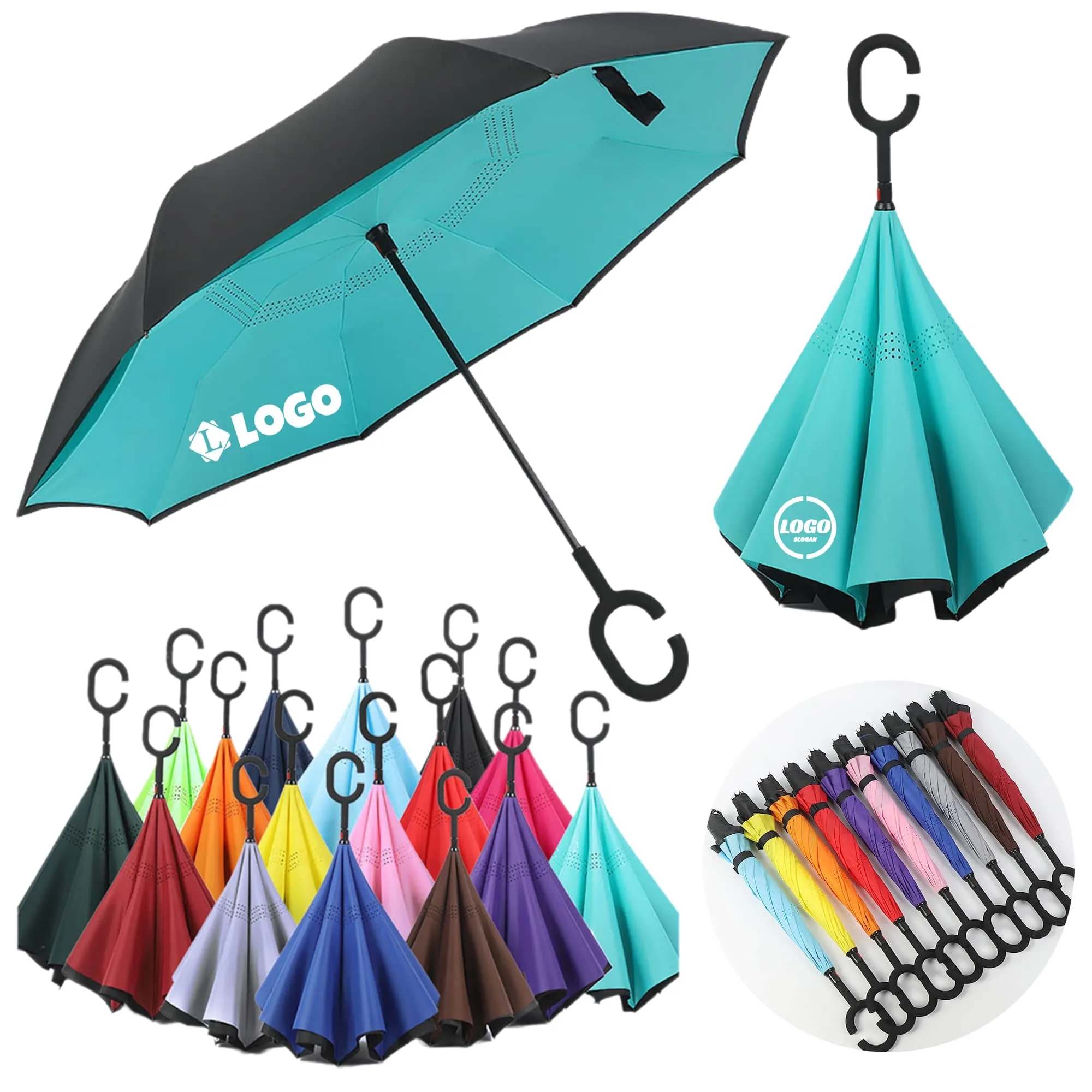 C Shaped Auto Reverse Umbrella 2