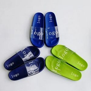 Women Men Transparent Custom Logo Clear Slipper 2