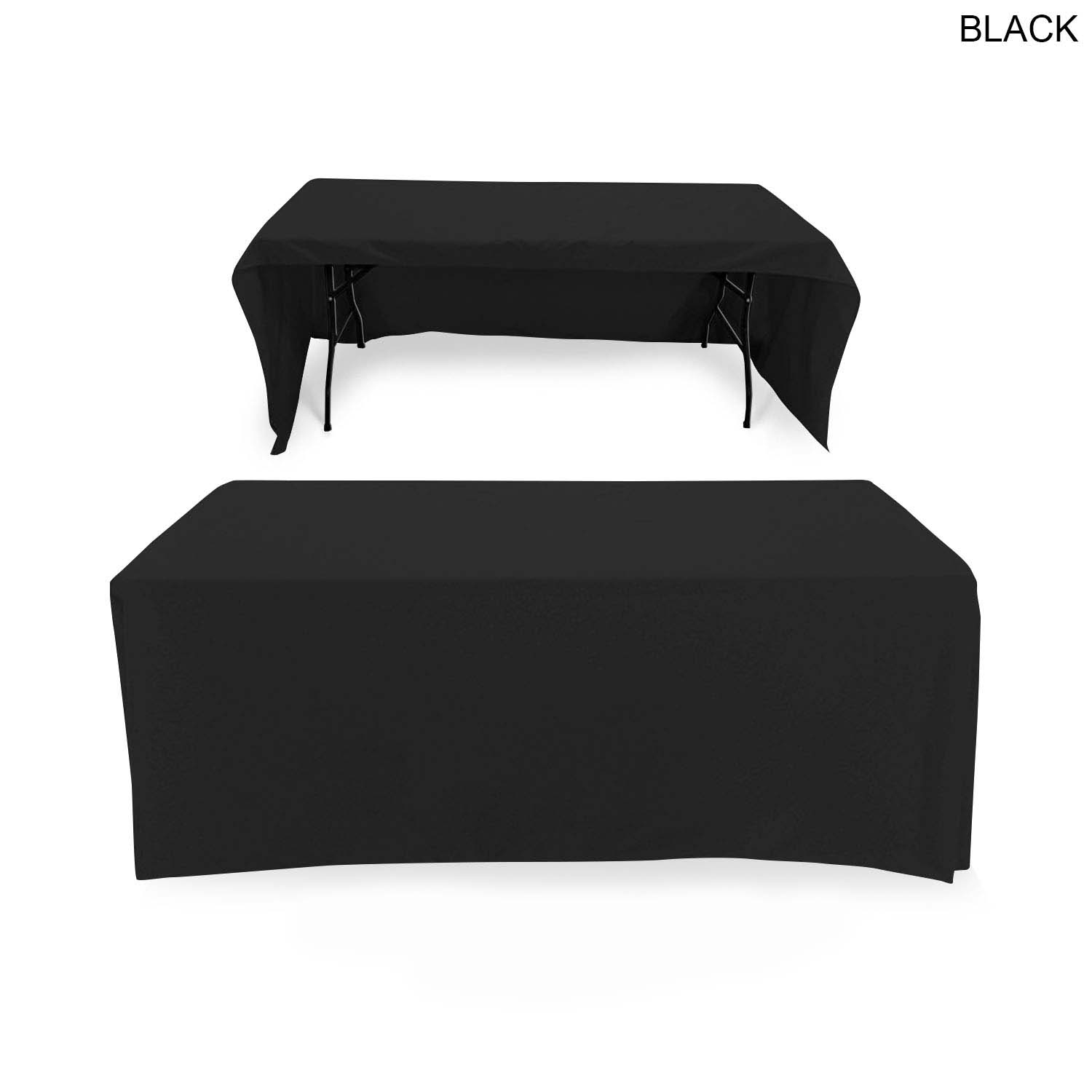 72 Hr Fast Ship - Polycotton Twill Table Throw for 6' Table, Drape style, 3 sided, Open Back 7