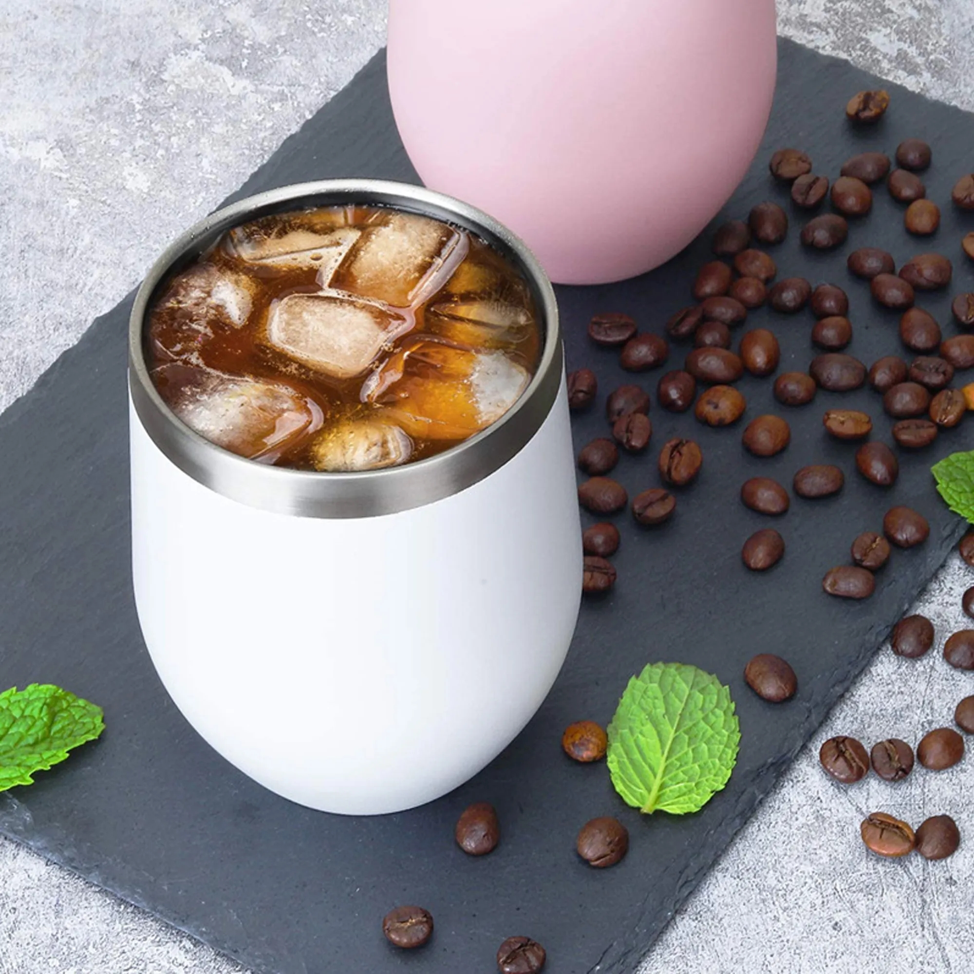 12 oz Custom Stainless Steel Double Layer Eggshell Cup 4