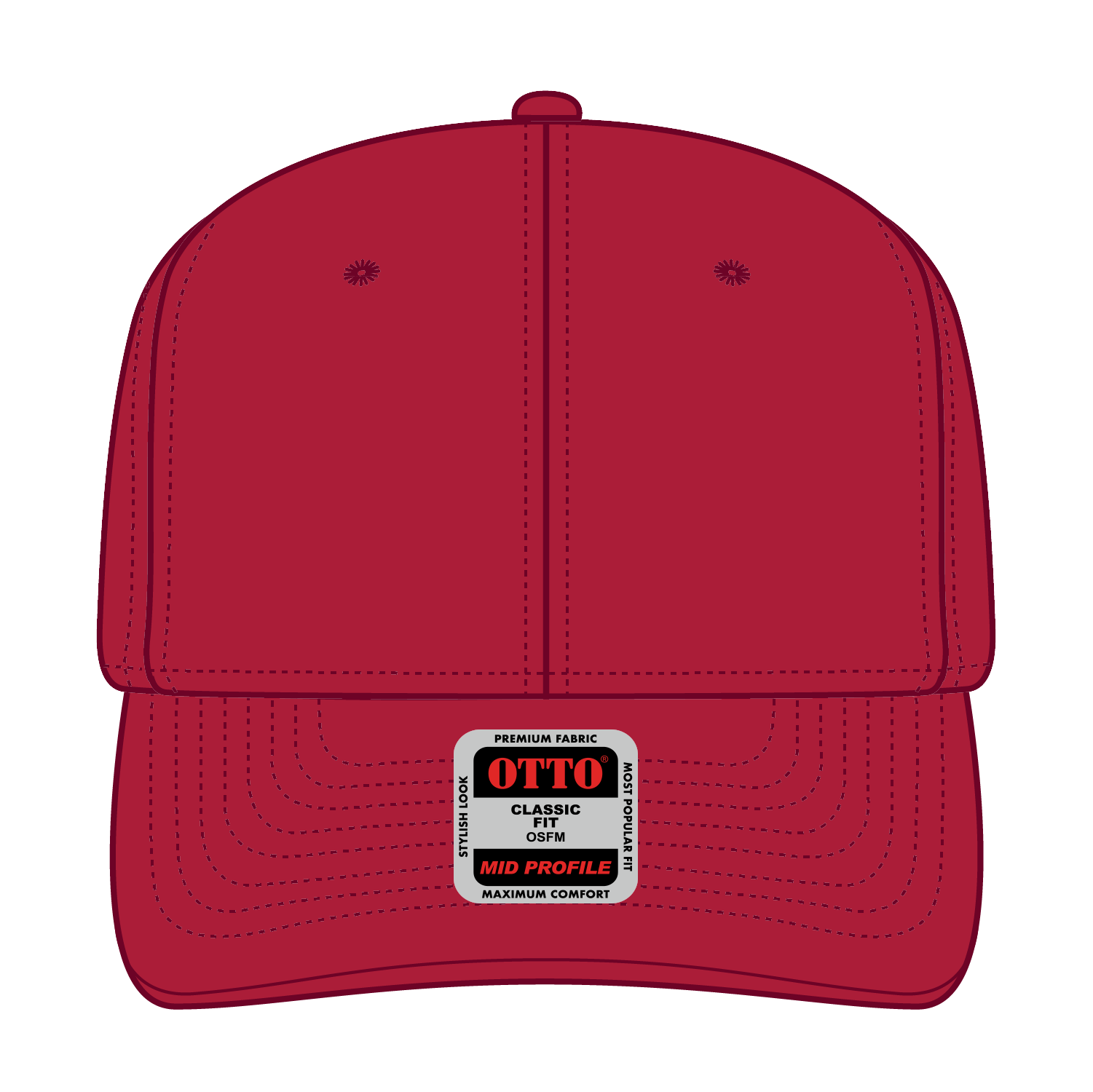 OTTO CAP® 6 Panel Mid Profile Baseball Cap 61