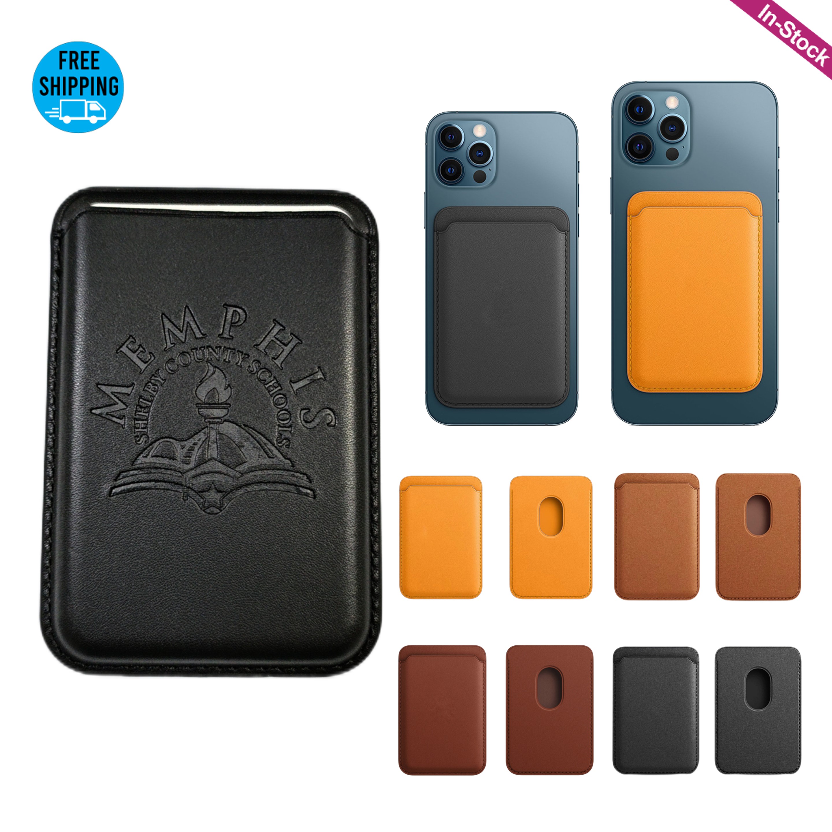 PU Leather Magsaf Phone Wallet Magnetic Card Holder 8