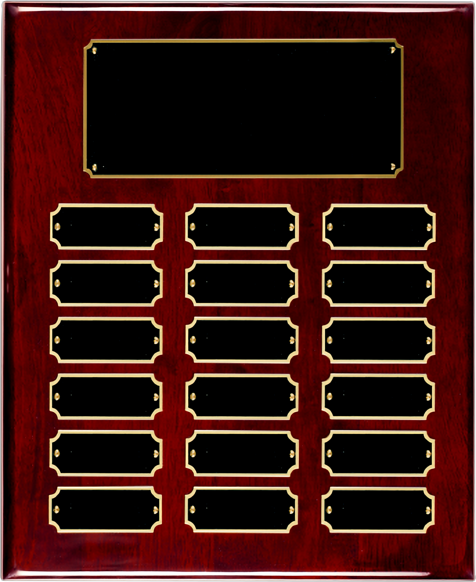 Rosewood Piano Finish 18 Plate Perpetual Plaque (10.5" x 13") 5