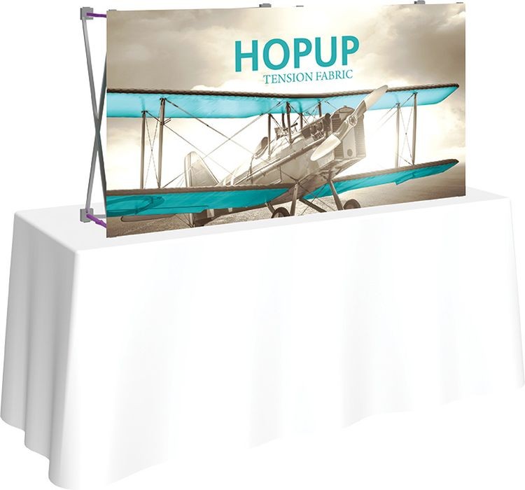 Hopup 5ft Straight Tabletop Display & Front Graphic