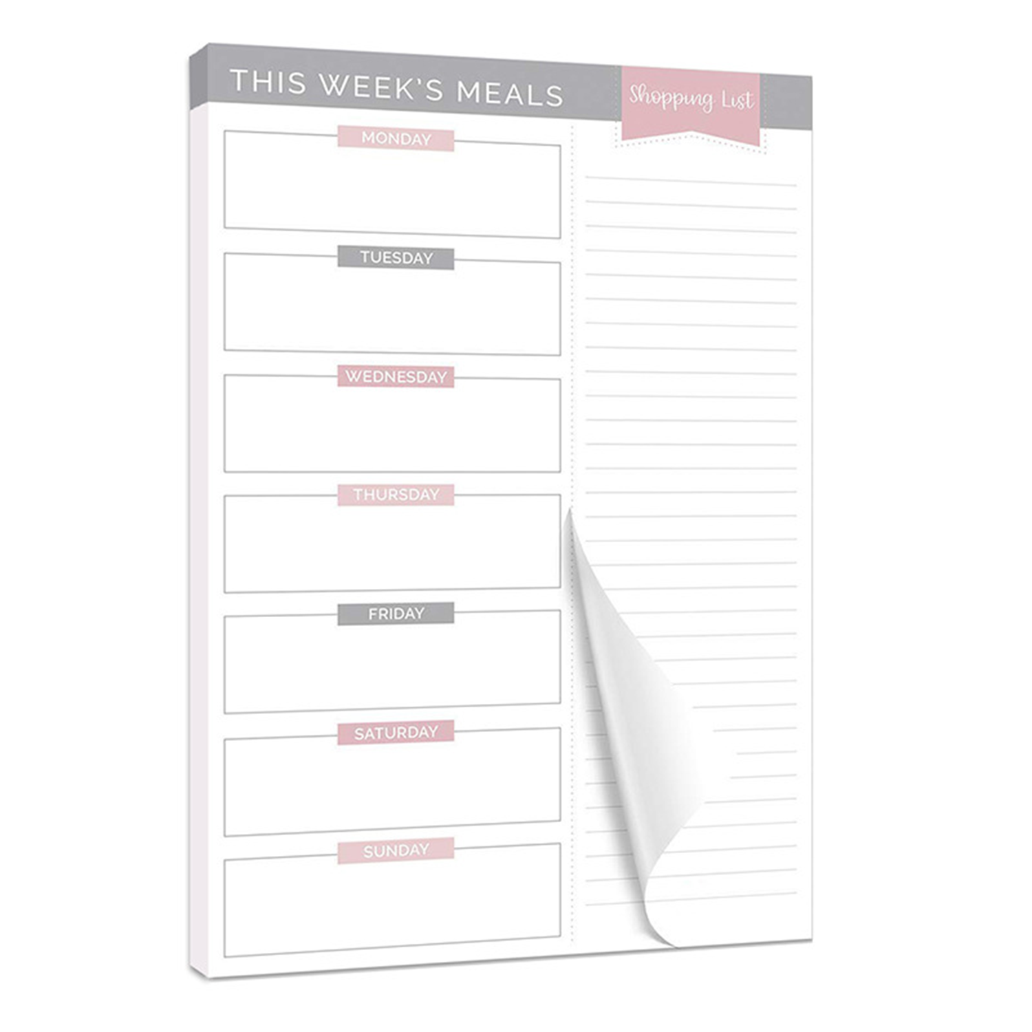 Weekly Daily Meal Shopping Grocery Planning Pad 3