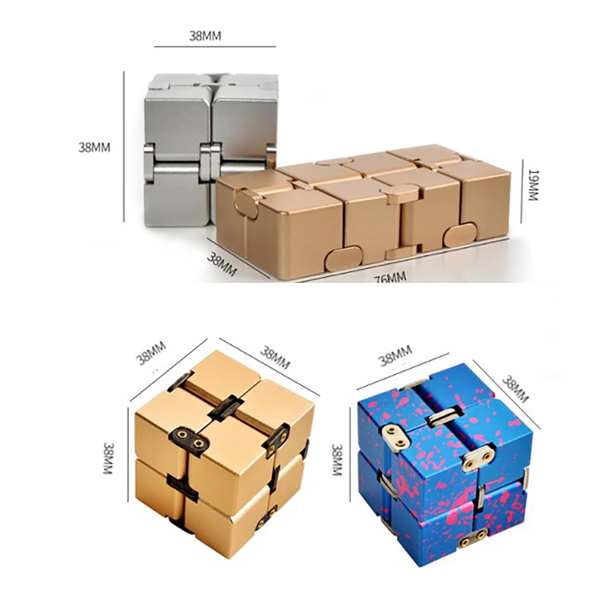 Metal Infinity Cube  Anxiety Relief toy Fidget 5
