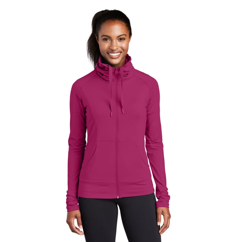 Sport-Tek Women's Sport-Wick Stretch Full-Zip Jacket. 7