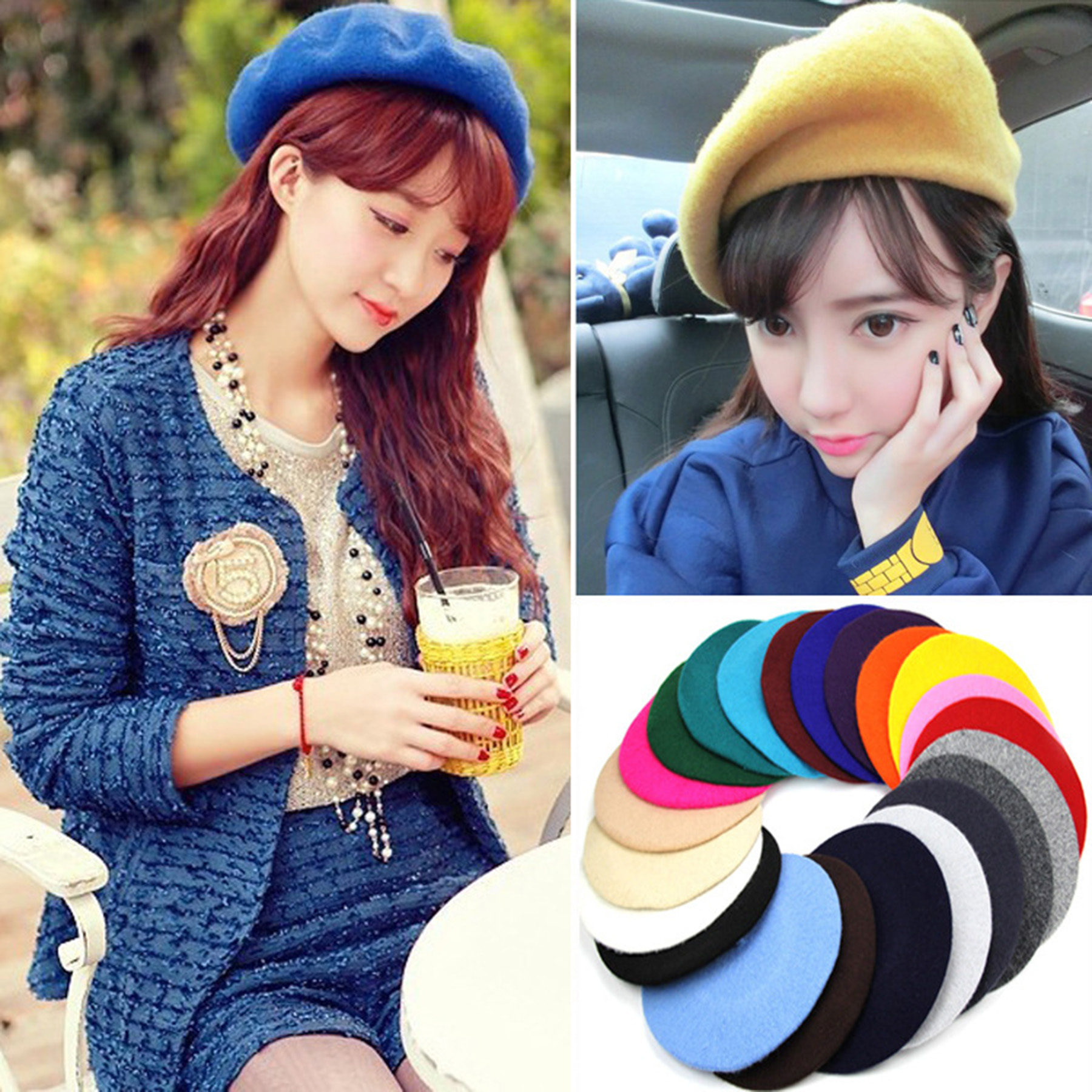 Wool Beret Hat 1