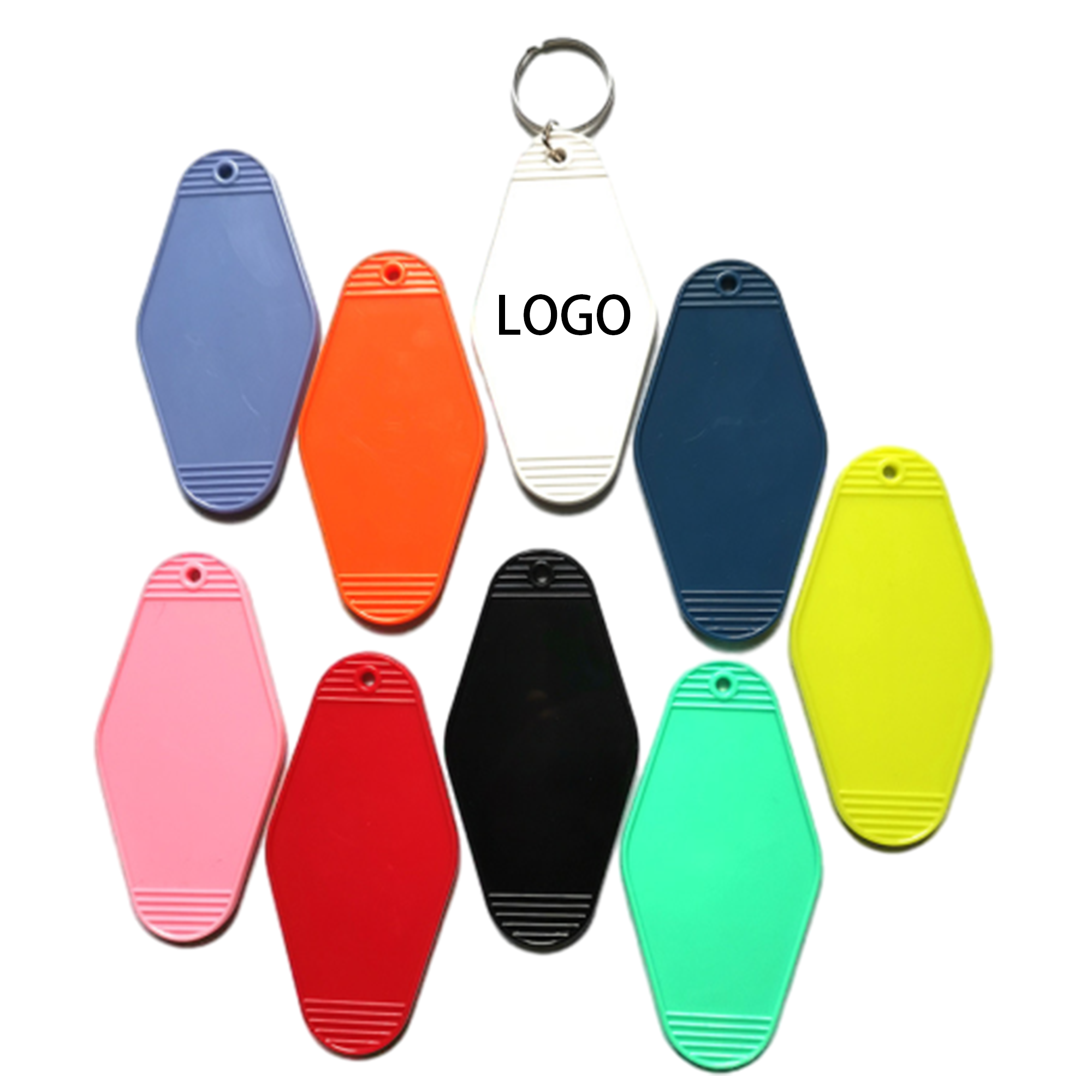 Full Color Plastic Diamond Luggage Keychain 2