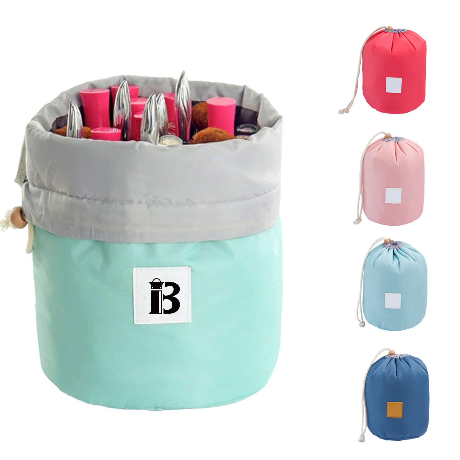 Travel Foldable Cosmetic Bags w/ Drawstring 2