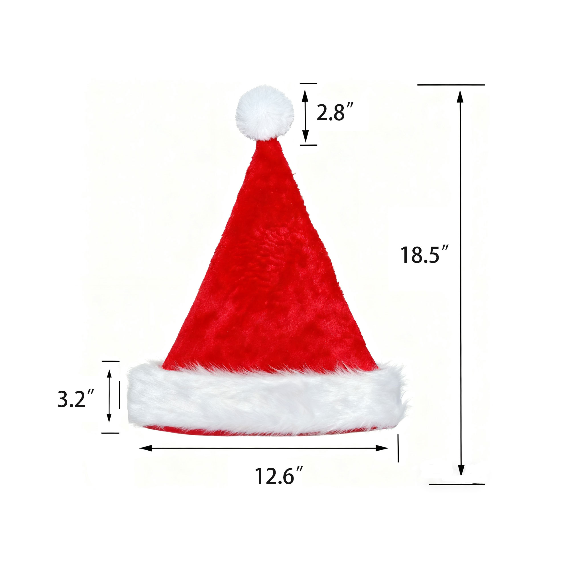Classic Santa's Red Plush Hat 3