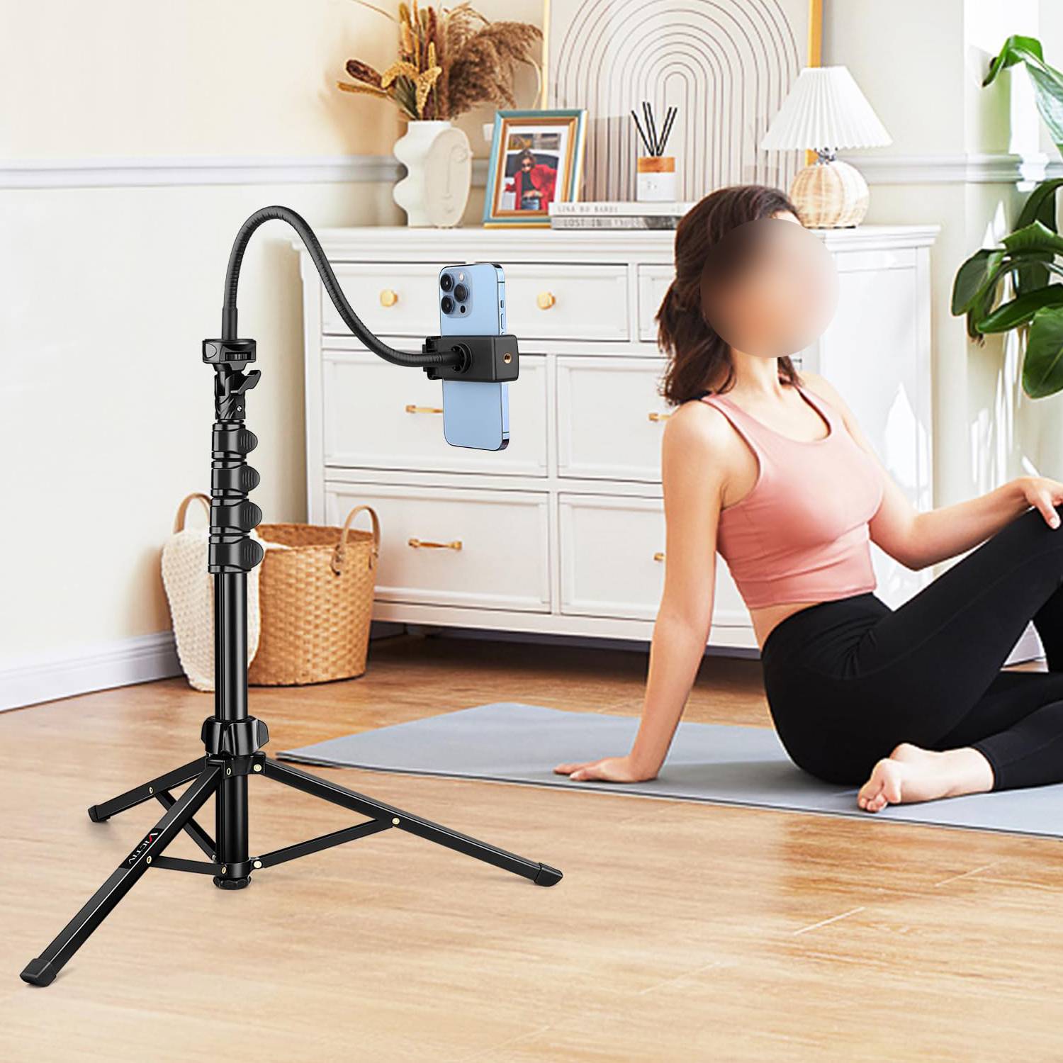 Extendable Gooseneck Tripod w/ 360 Rotating Phone Holder 7