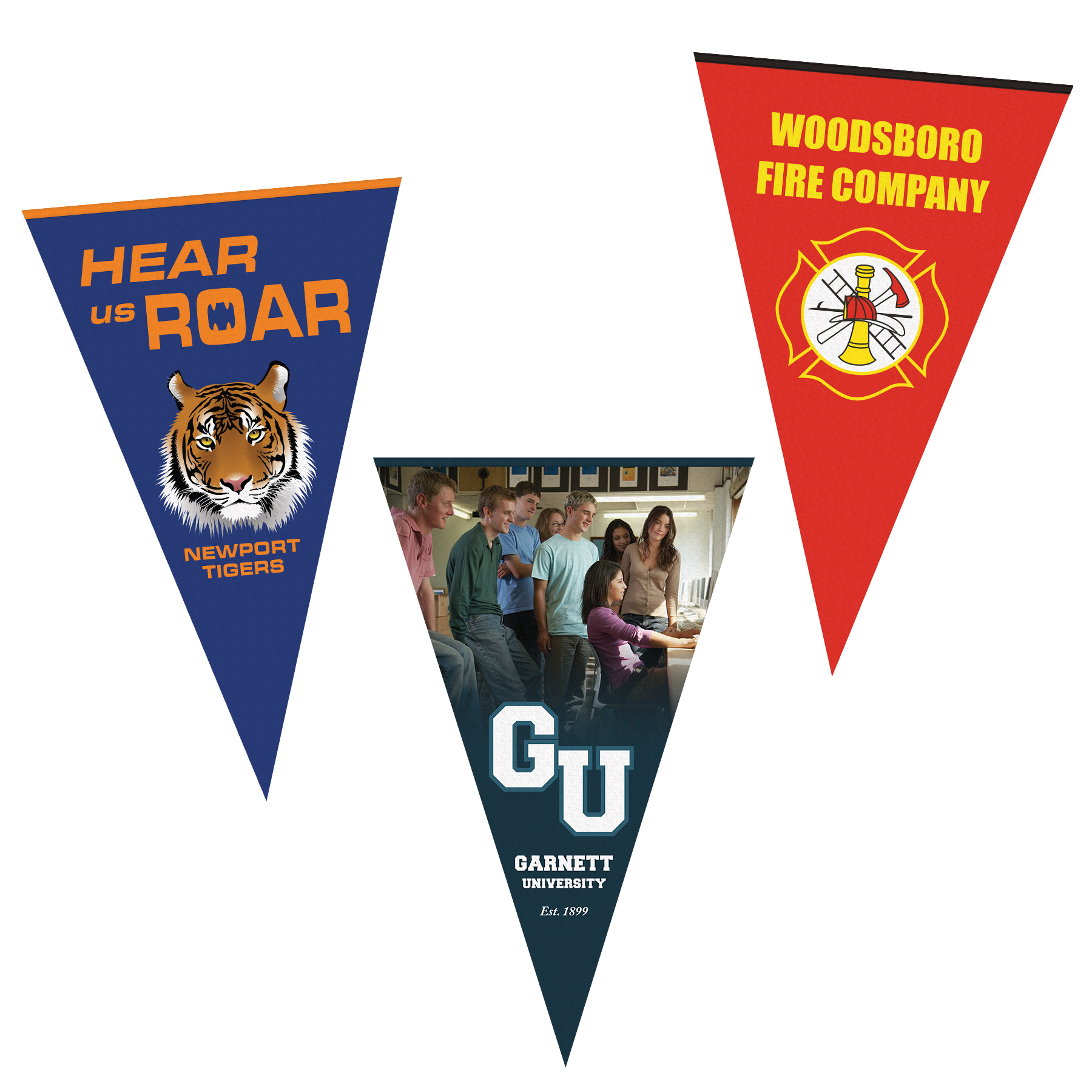 30" x 48" Vertical Triangle Shaped Felt Banner 10