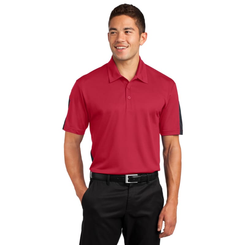 Sport-Tek PosiCharge Active Textured Colorblock Polo. 49