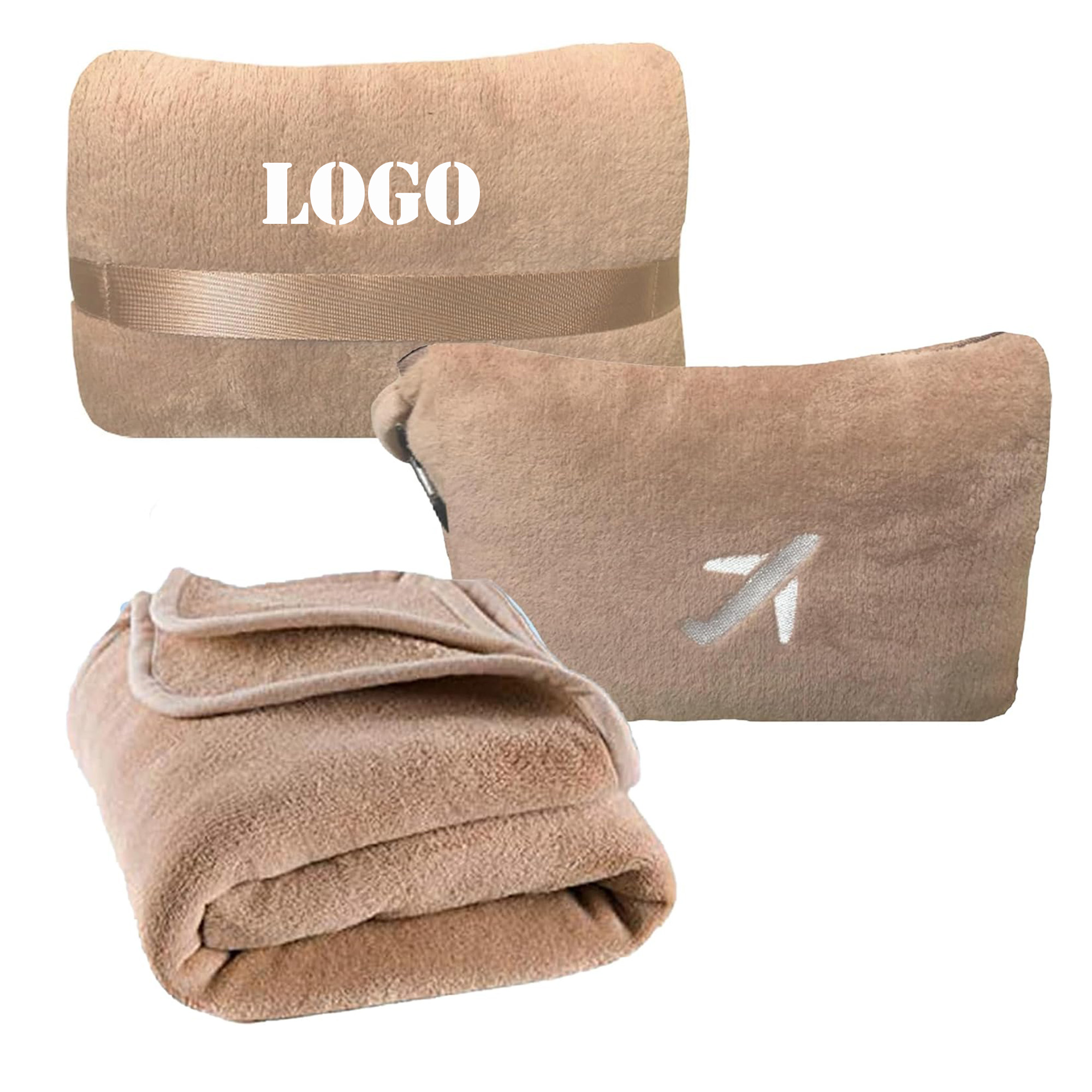 MOQ 50pcs Airplane Blanket Pillow 2