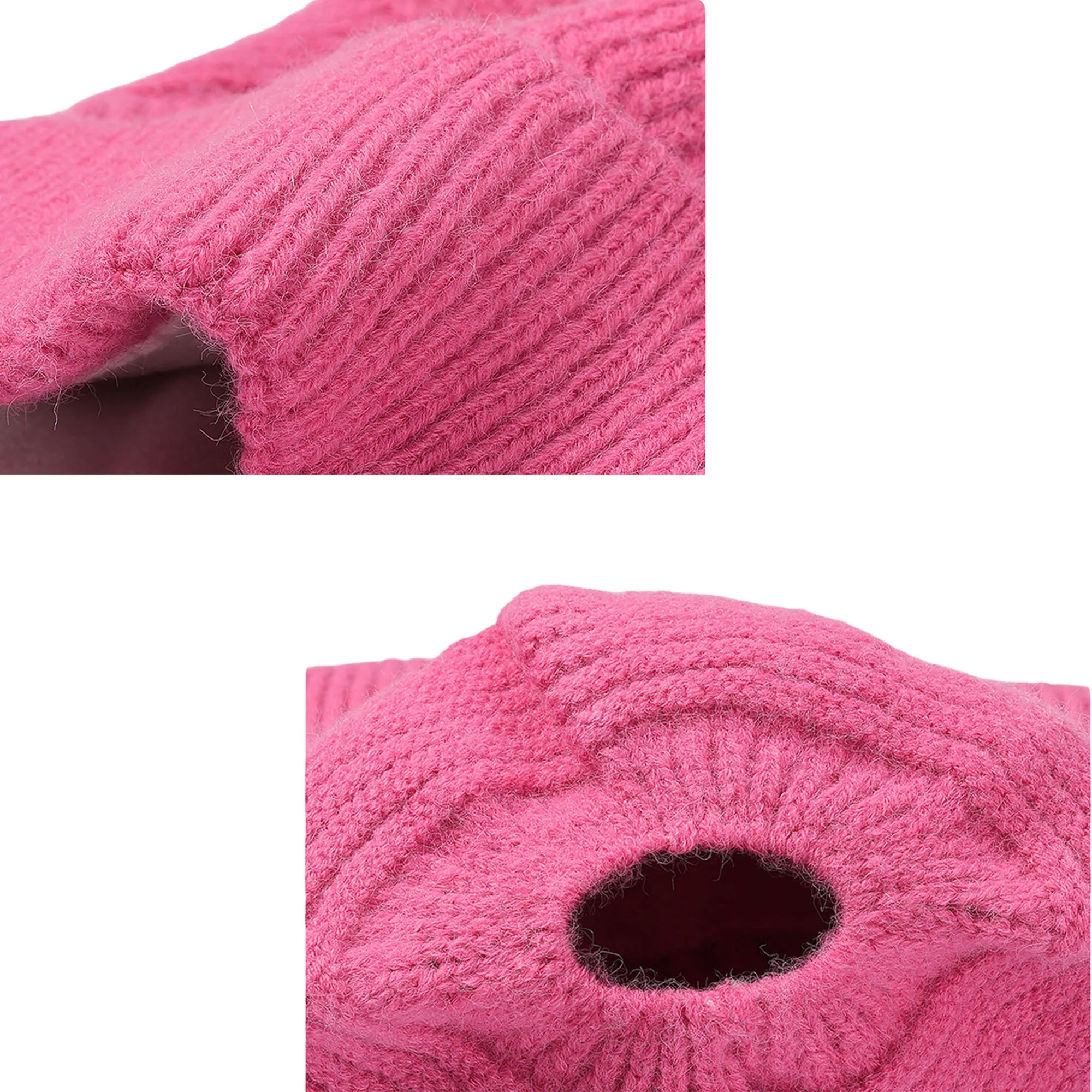 Ponytail Knitted Beanie Hat 2