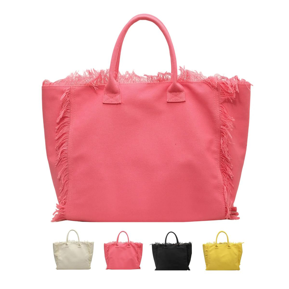 20 Inch Tote with Stylish Fringe Accent 3