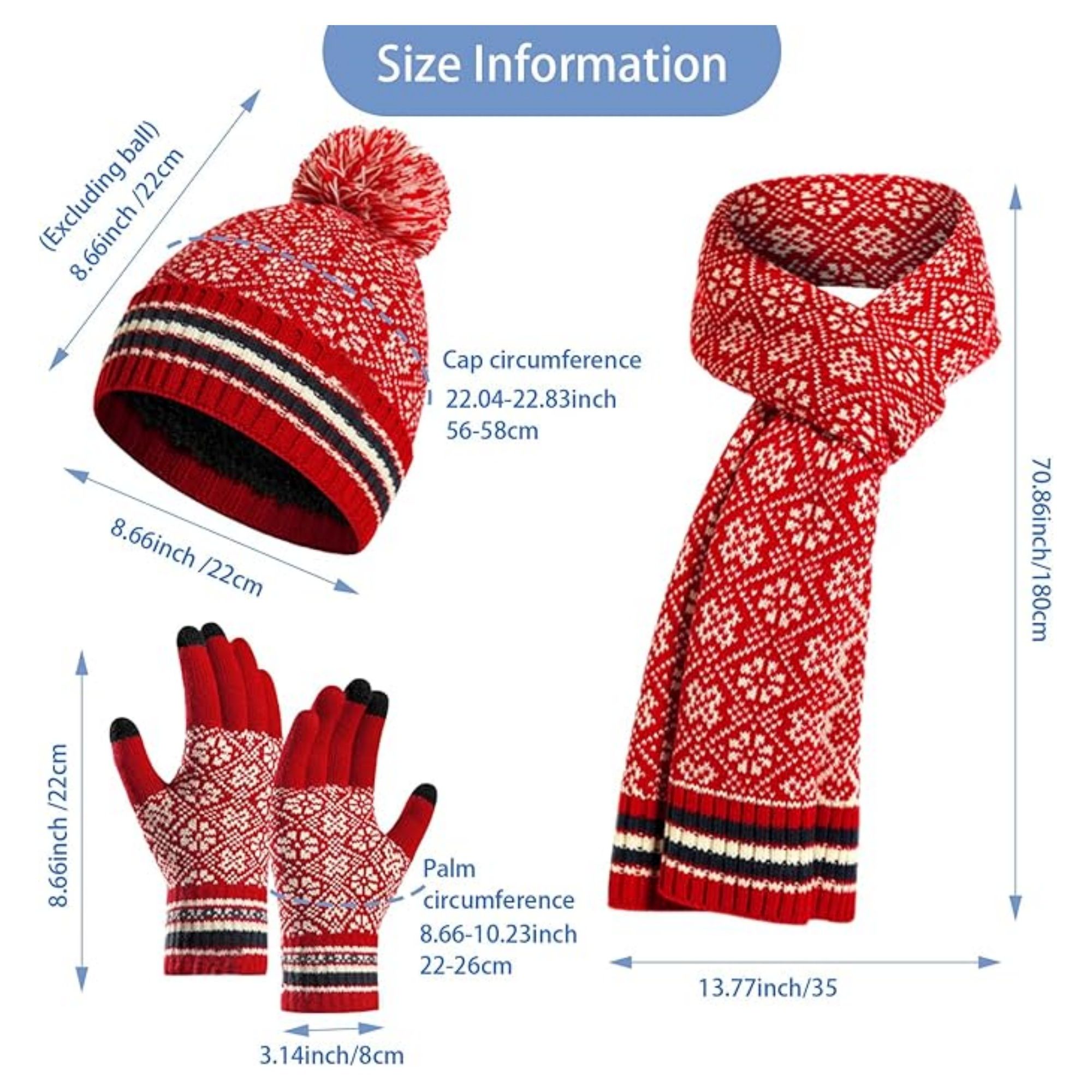 Winter Hat Scarf And Gloves For Women 5