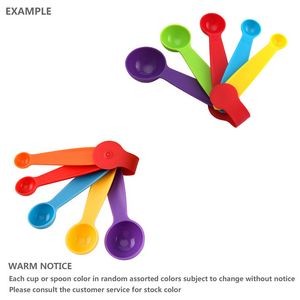 Assorted Color 5 In 1 Measuring Spoon Set With Volume Markings 5