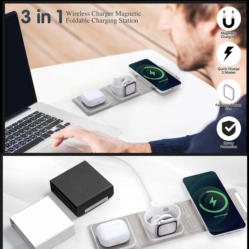 Portable 15W Wireless Charger w/ Wall Plug & Gift Box 7