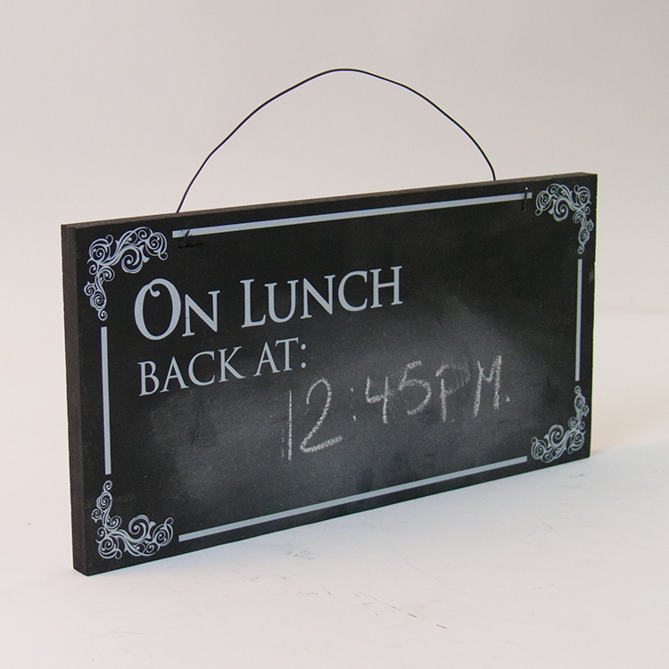 1/2" Frameless Chalkboard with Wire 12"w x 6"h
