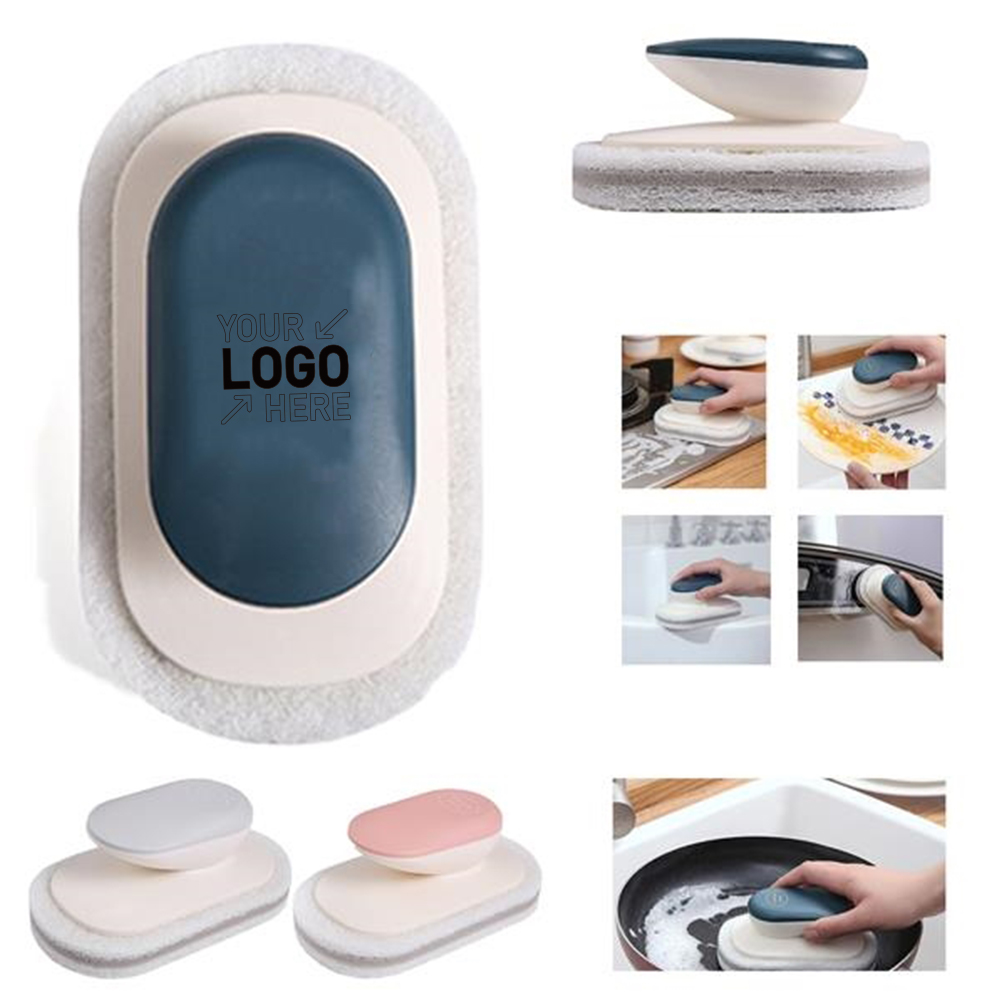 Multifunctional Sponge Cleaning Brush, promotional household item with logo imprint 3