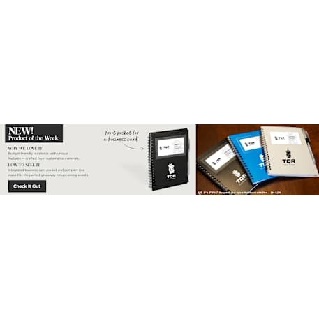 FSC® Recycled 5" x 7" Star Spiral Notebook with Pe 210