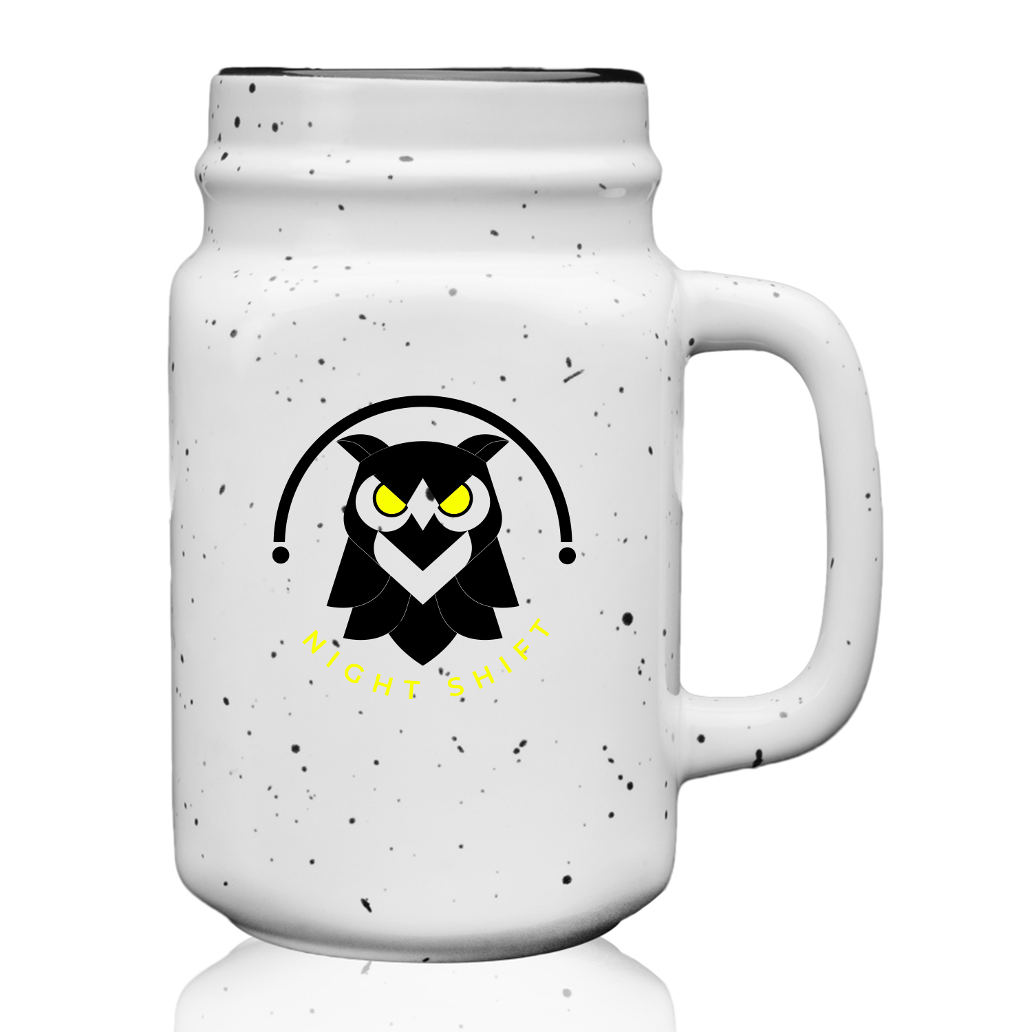 16 oz. Ceramic Mason Jar (2 Color Imprint) 2