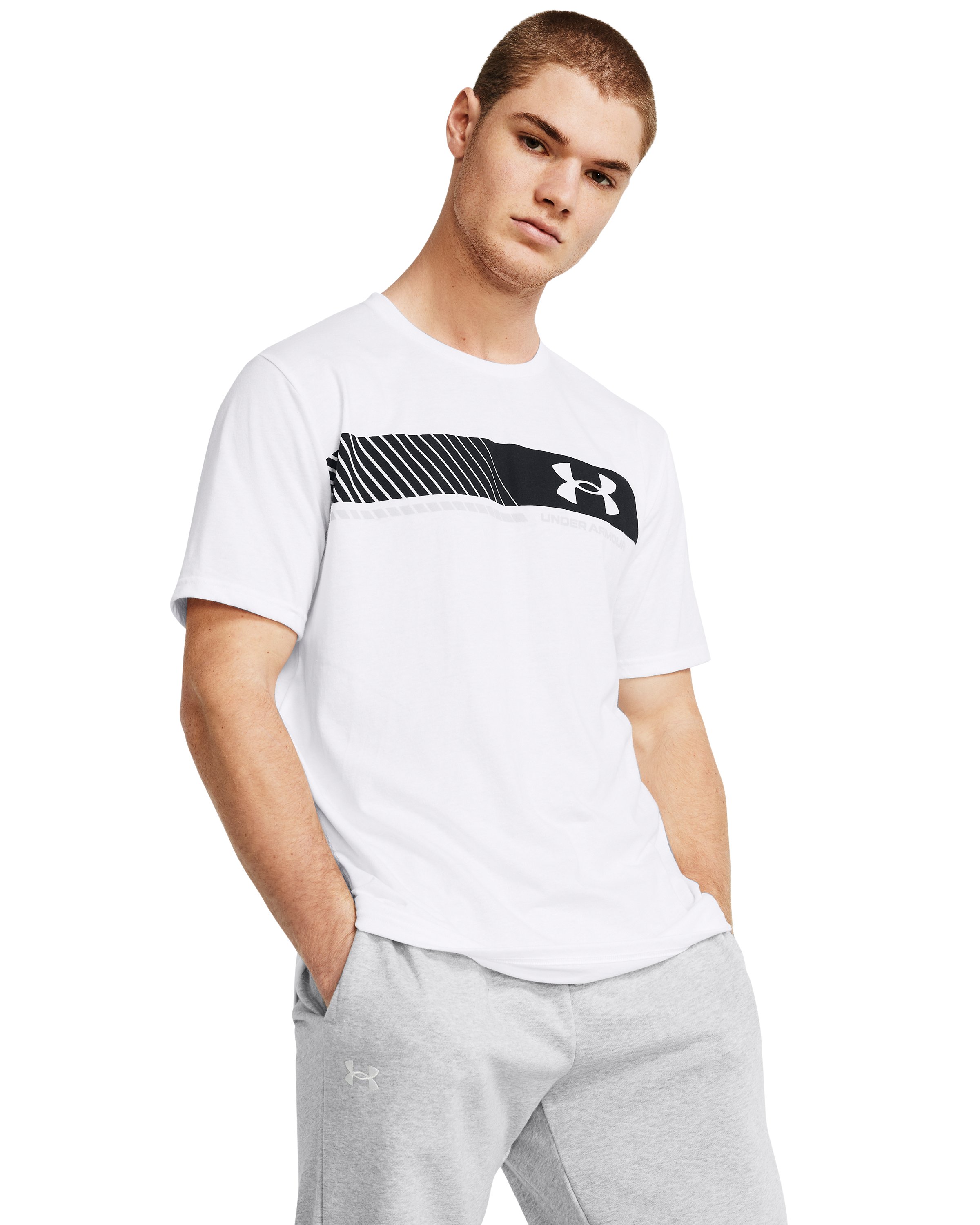 UA Left Chest Stripe Men's Short Sleeve 5