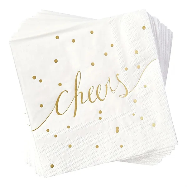 5" x 5" 2-Ply All-over Printing Beverage Napkins 1