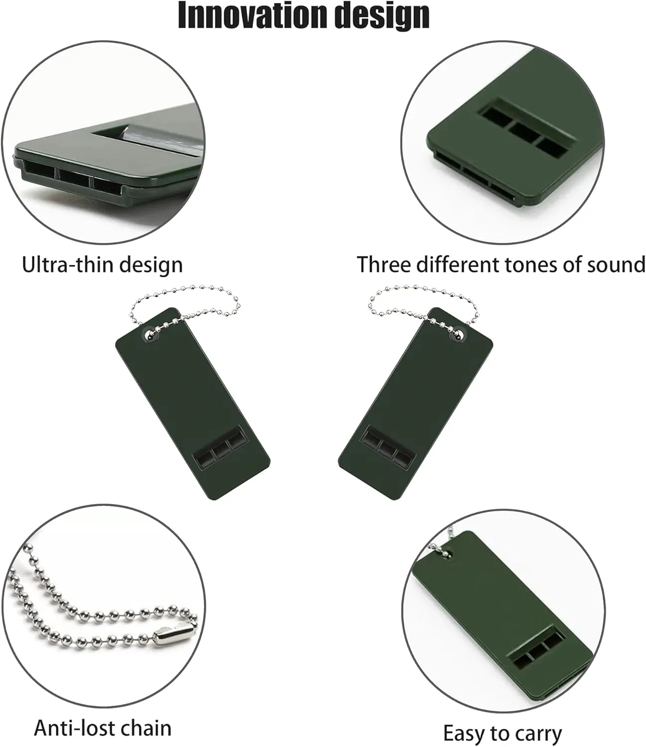 Three Holes Multi-Audio High Decibel Safety Whistles 9