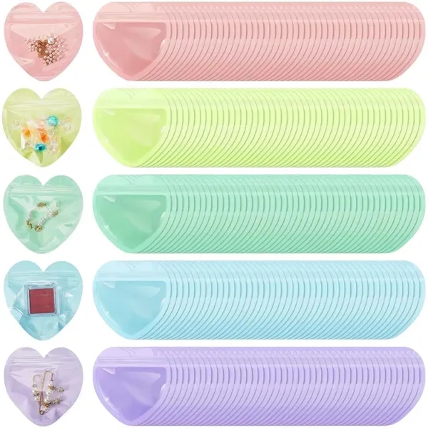 Heart Shaped Clear Resealable Bags 6