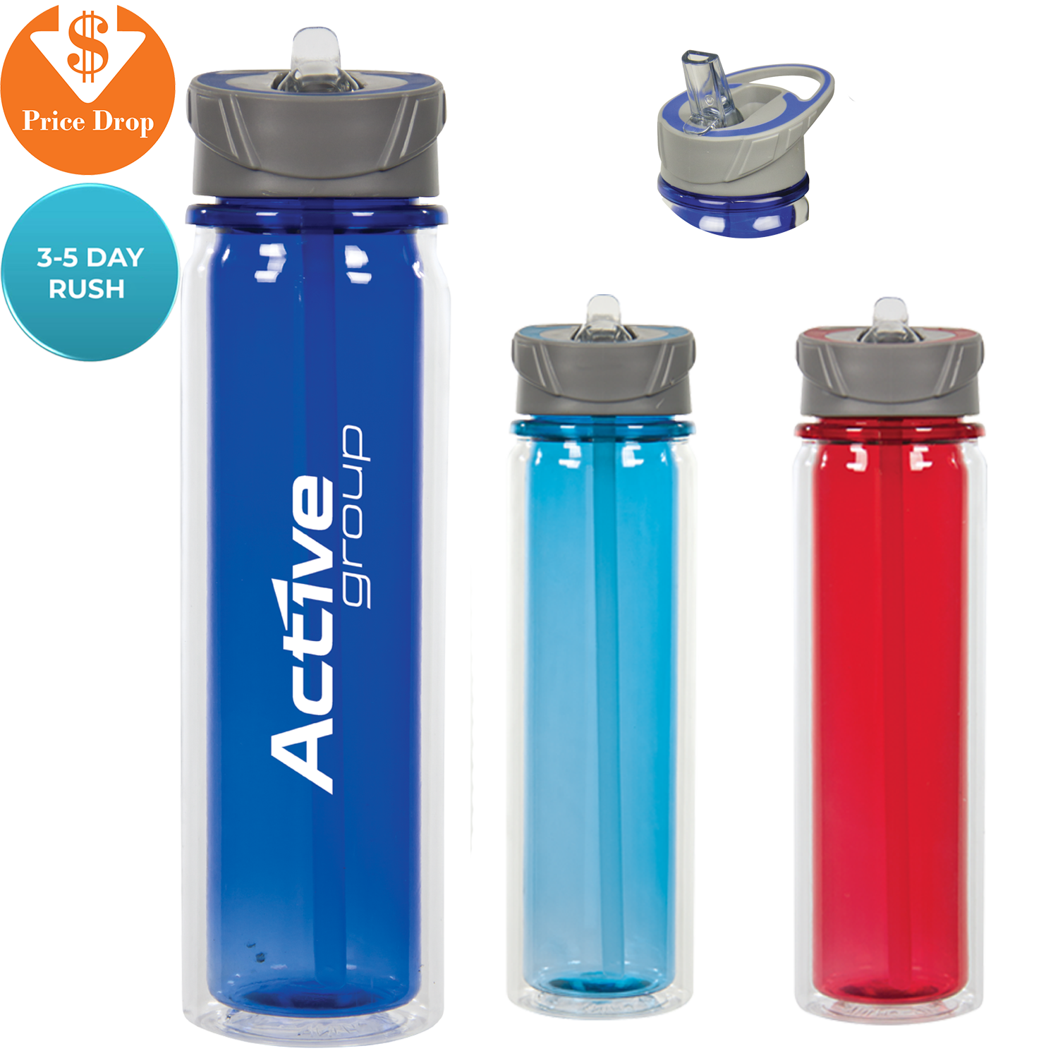 20 Oz Hydrate Double Wall Tritan Water Bottle 1