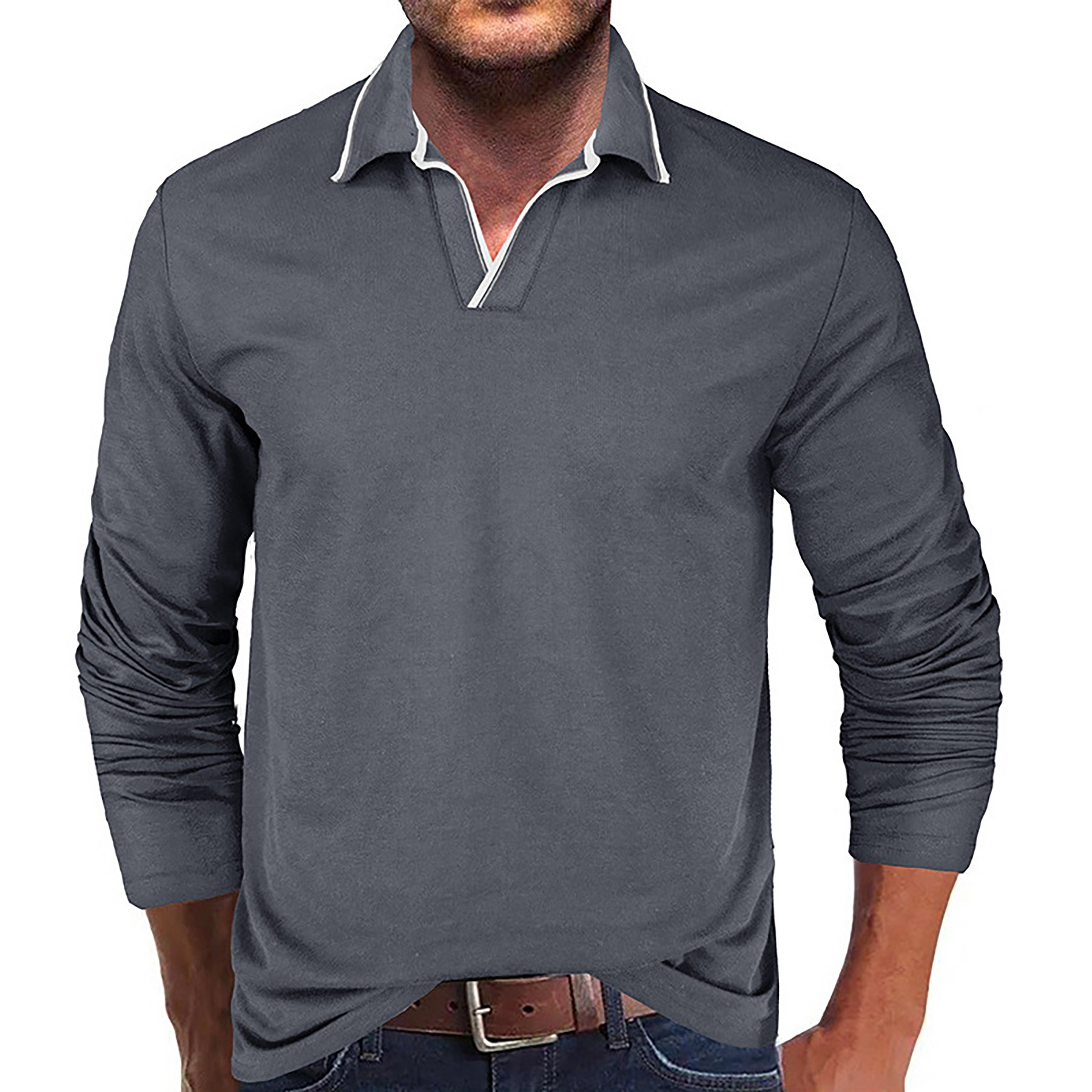 Long Sleeve Polo Shirt For Man 2