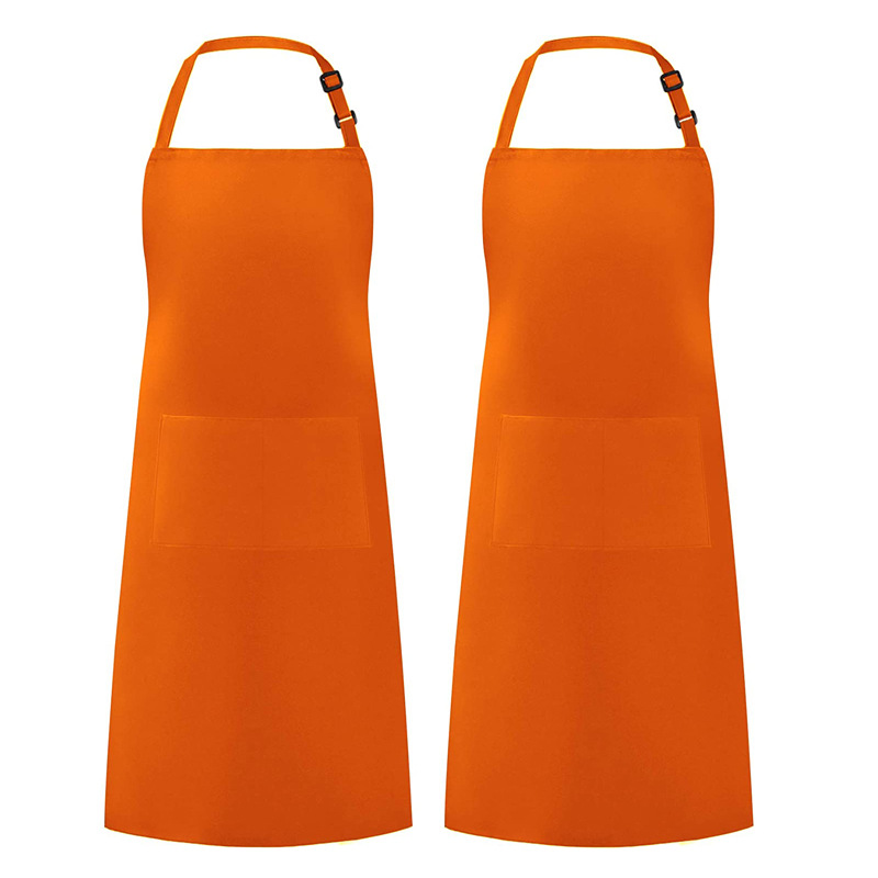 Adjustable Bib Waterdrop Resistant Kitchen Aprons w/ 2 Pocke 6