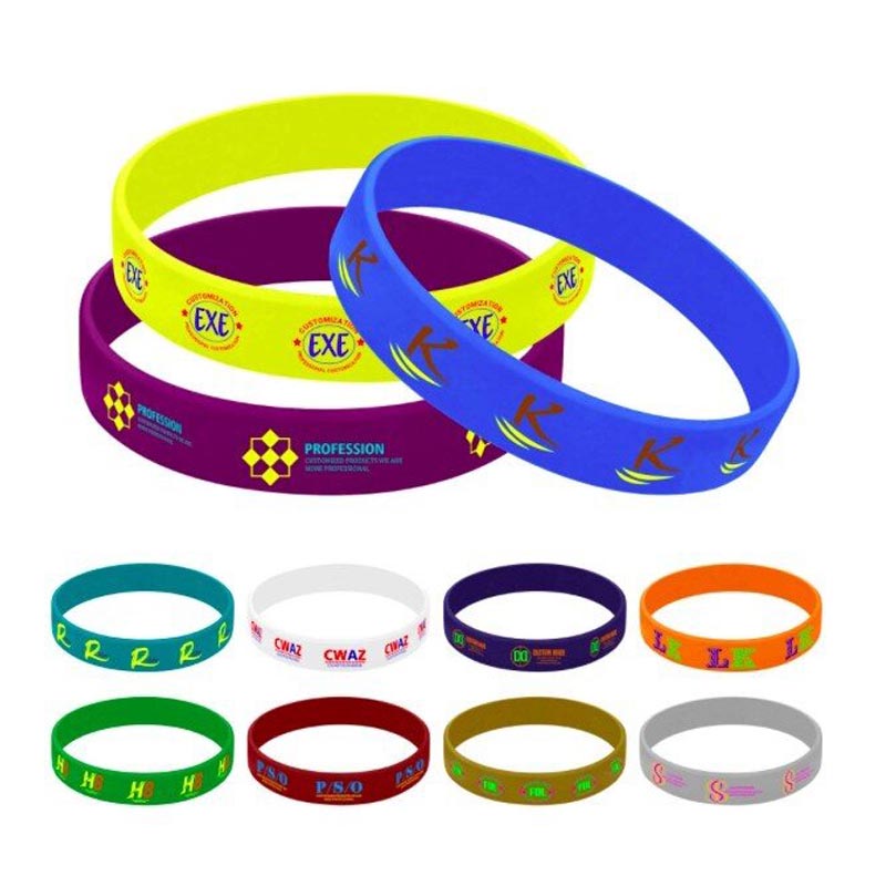 1/2" Screen Printed Silicone Bracelets 2