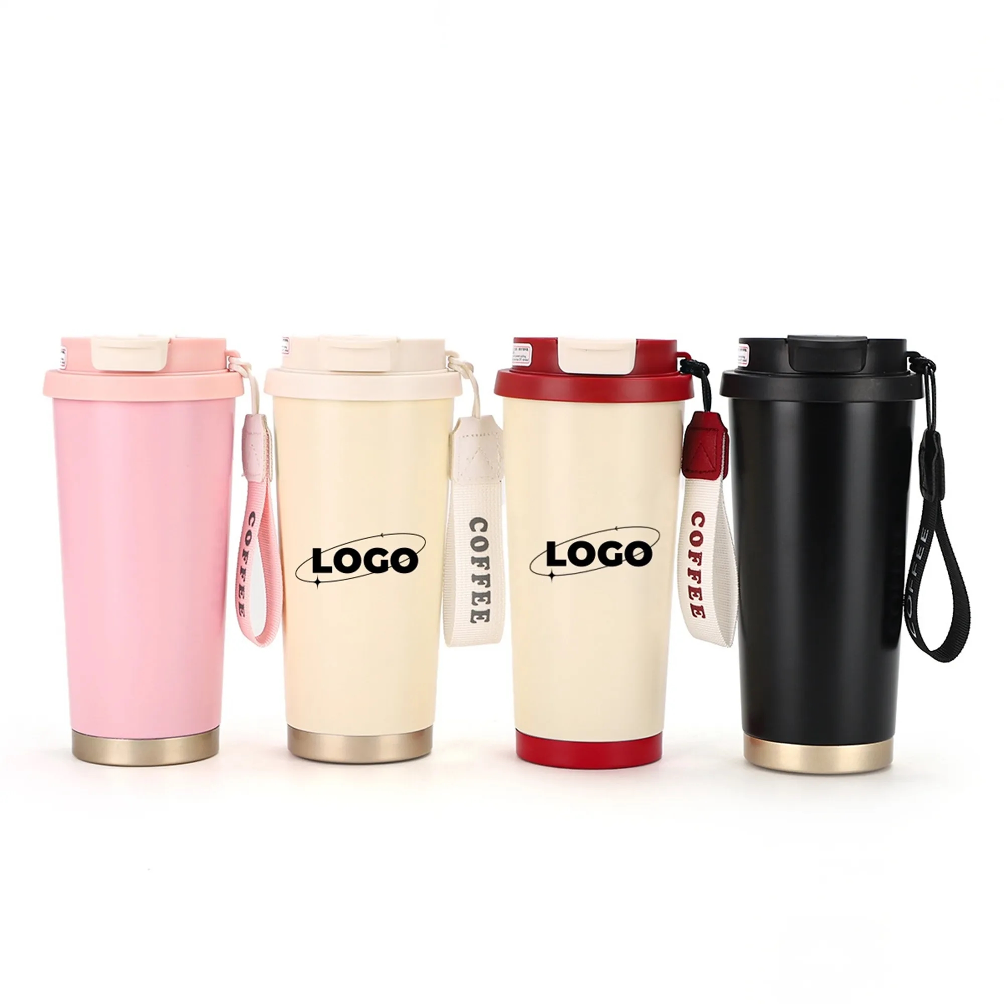 18oz Coffee Travel Mug with Straw & Flip Lid 1