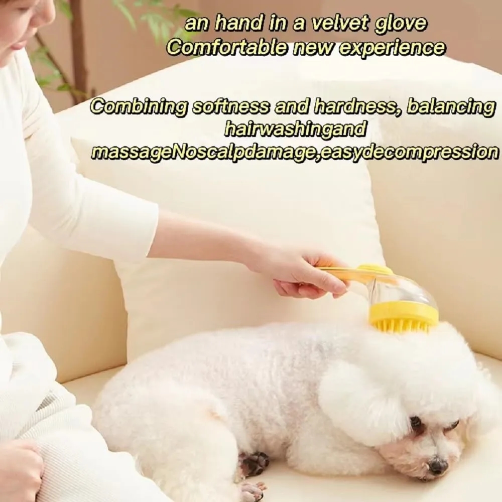 Pet Grooming Bath Massage Brush with Shampoo Dispenser 6