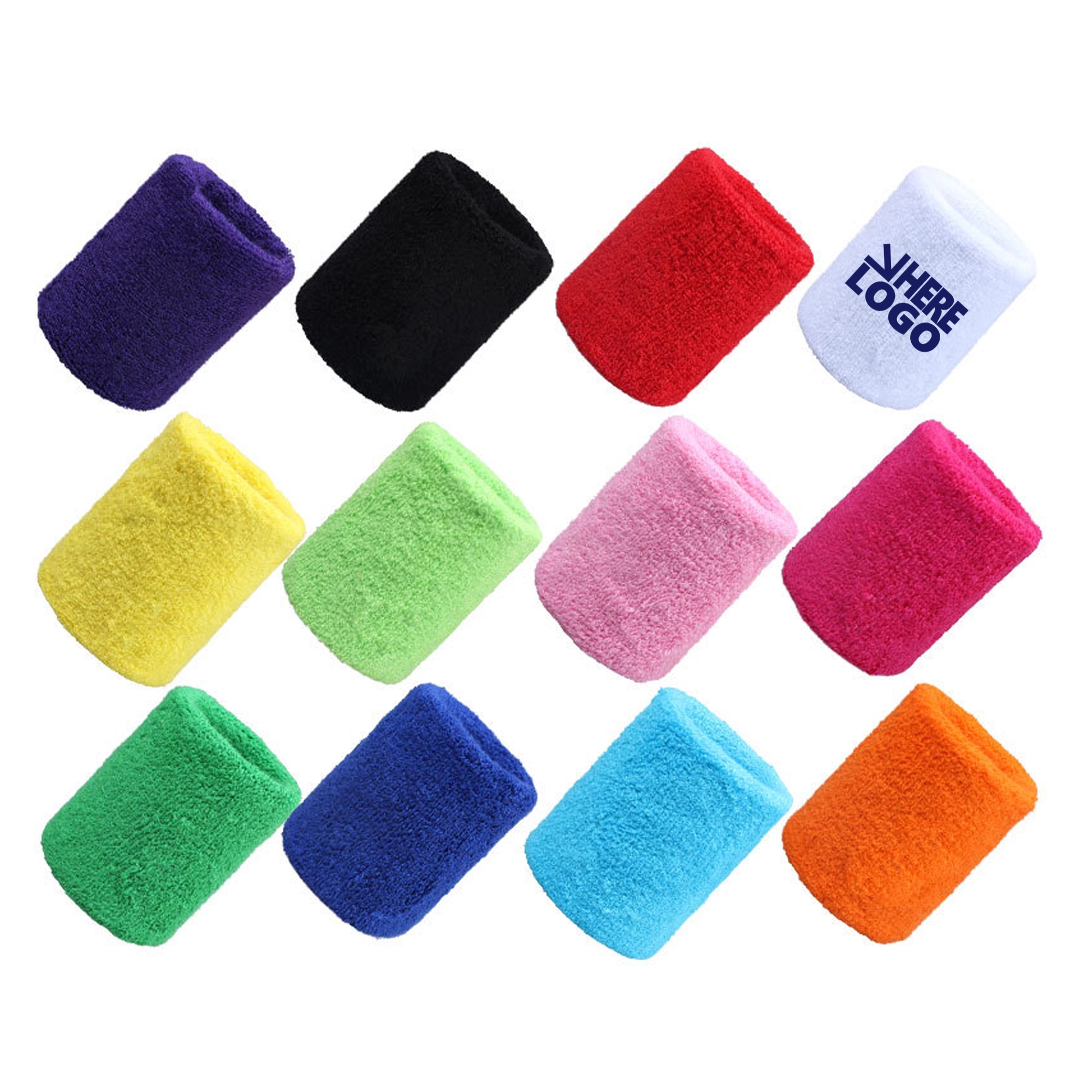 Colorful Sports Wristbands Cotton Sweatband 1