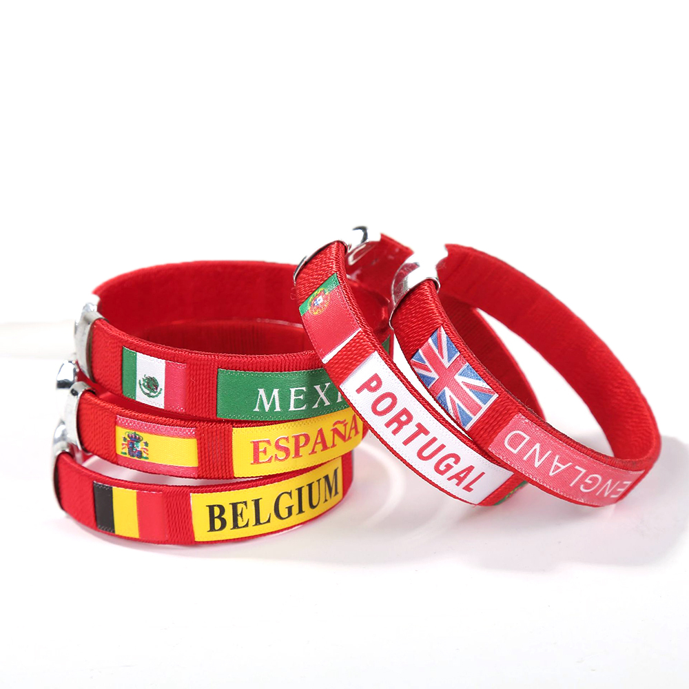 Qatar World Cup National Flag Woven Wristband 3
