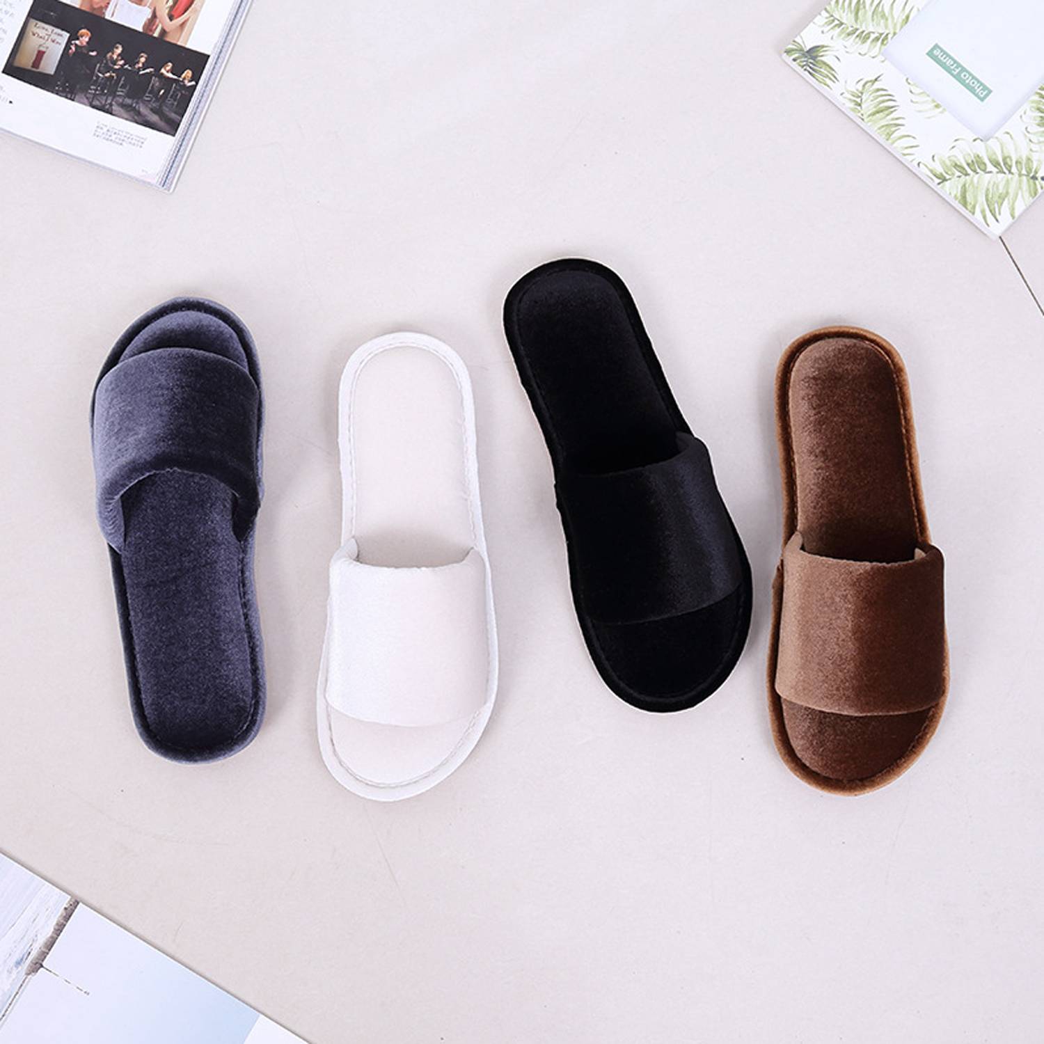 Velvet Non-Slip Indoor Slippers 11