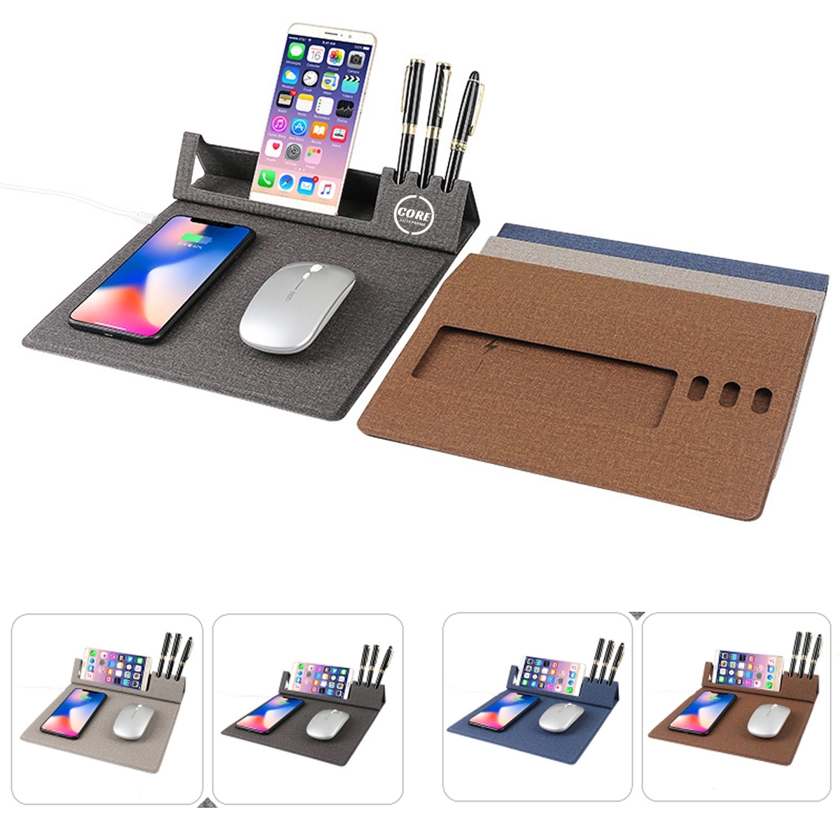 Wireless Charging Mouse Pad Charger With Pen Container 2