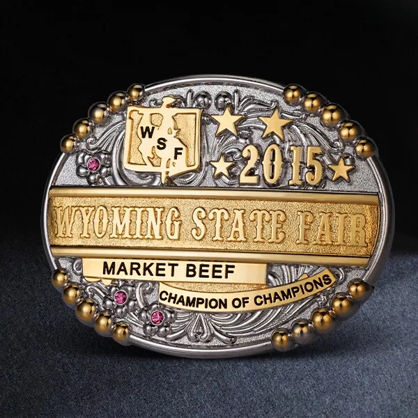 Color Fill Belt Buckle with Rhinestone 2